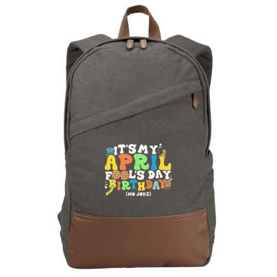 Keep Calm It's Only April Fool's Day Cotton Canvas Backpack