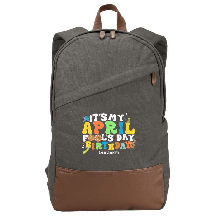 Keep Calm It's Only April Fool's Day Cotton Canvas Backpack