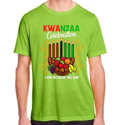 Kwanzaa Celebration I Am Because We Are Happy Kwanzaa Adult ChromaSoft Performance T-Shirt