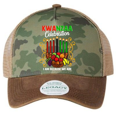 Kwanzaa Celebration I Am Because We Are Happy Kwanzaa Legacy Tie Dye Trucker Hat