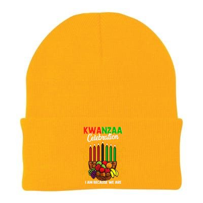 Kwanzaa Celebration I Am Because We Are Happy Kwanzaa Knit Cap Winter Beanie