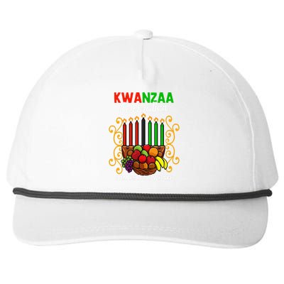 Kwanzaa Celebration I Am Because We Are Happy Kwanzaa Snapback Five-Panel Rope Hat