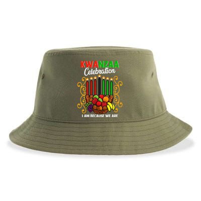 Kwanzaa Celebration I Am Because We Are Happy Kwanzaa Sustainable Bucket Hat