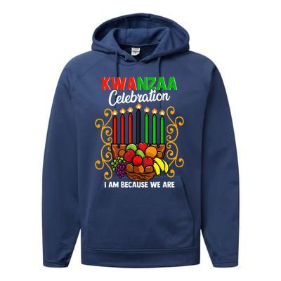 Kwanzaa Celebration I Am Because We Are Happy Kwanzaa Performance Fleece Hoodie