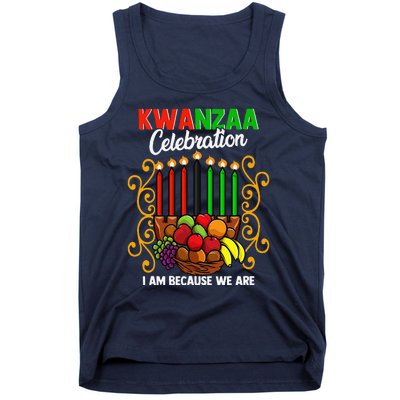 Kwanzaa Celebration I Am Because We Are Happy Kwanzaa Tank Top