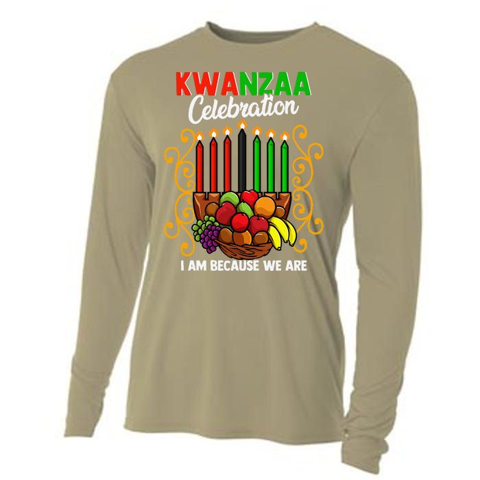 Kwanzaa Celebration I Am Because We Are Happy Kwanzaa Cooling Performance Long Sleeve Crew