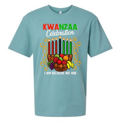 Kwanzaa Celebration I Am Because We Are Happy Kwanzaa Sueded Cloud Jersey T-Shirt