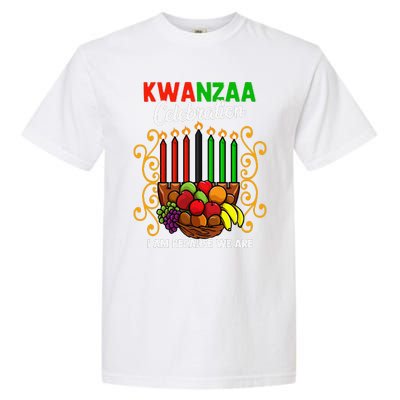 Kwanzaa Celebration I Am Because We Are Happy Kwanzaa Garment-Dyed Heavyweight T-Shirt