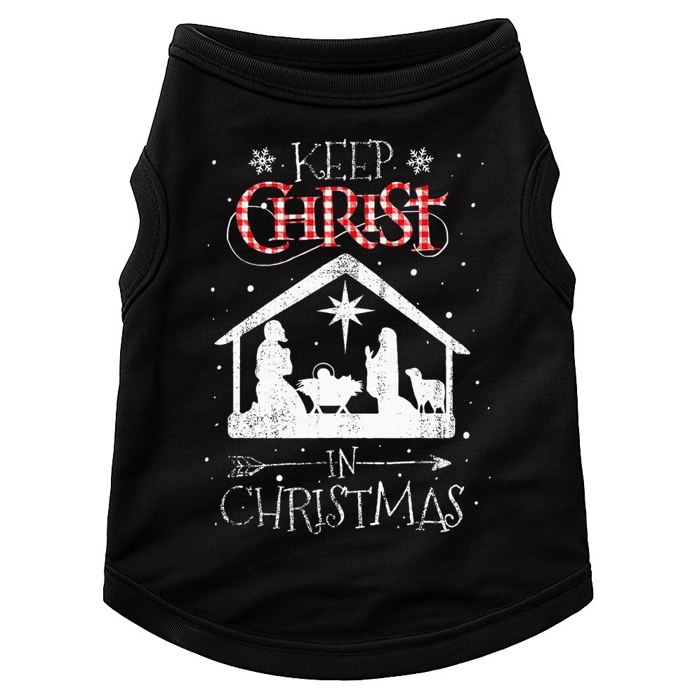 Keep Christ In Christmas Nativity Jesus Christian Christmas Doggie Tank