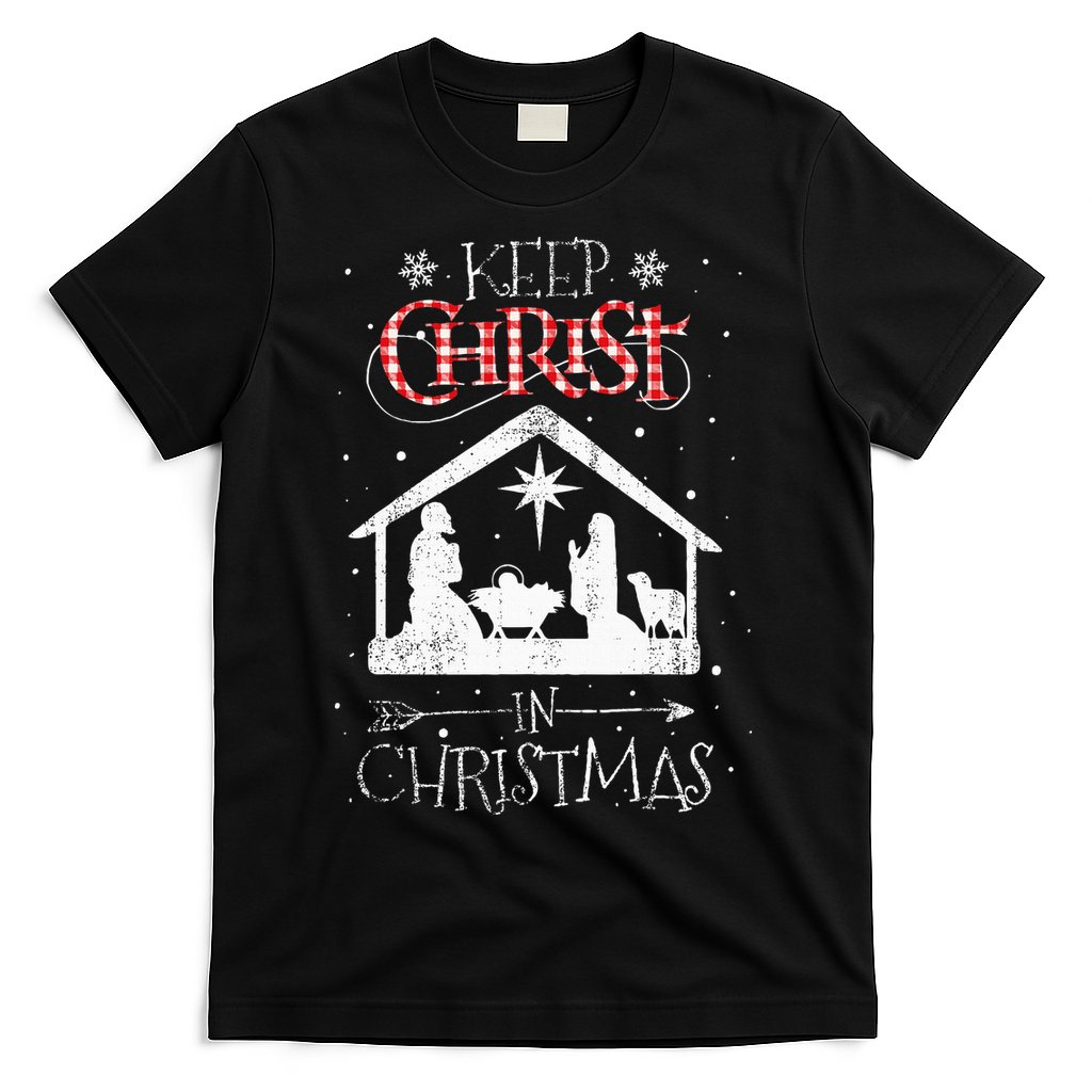 Keep Christ In Christmas Nativity Jesus Christian Christmas T-Shirt