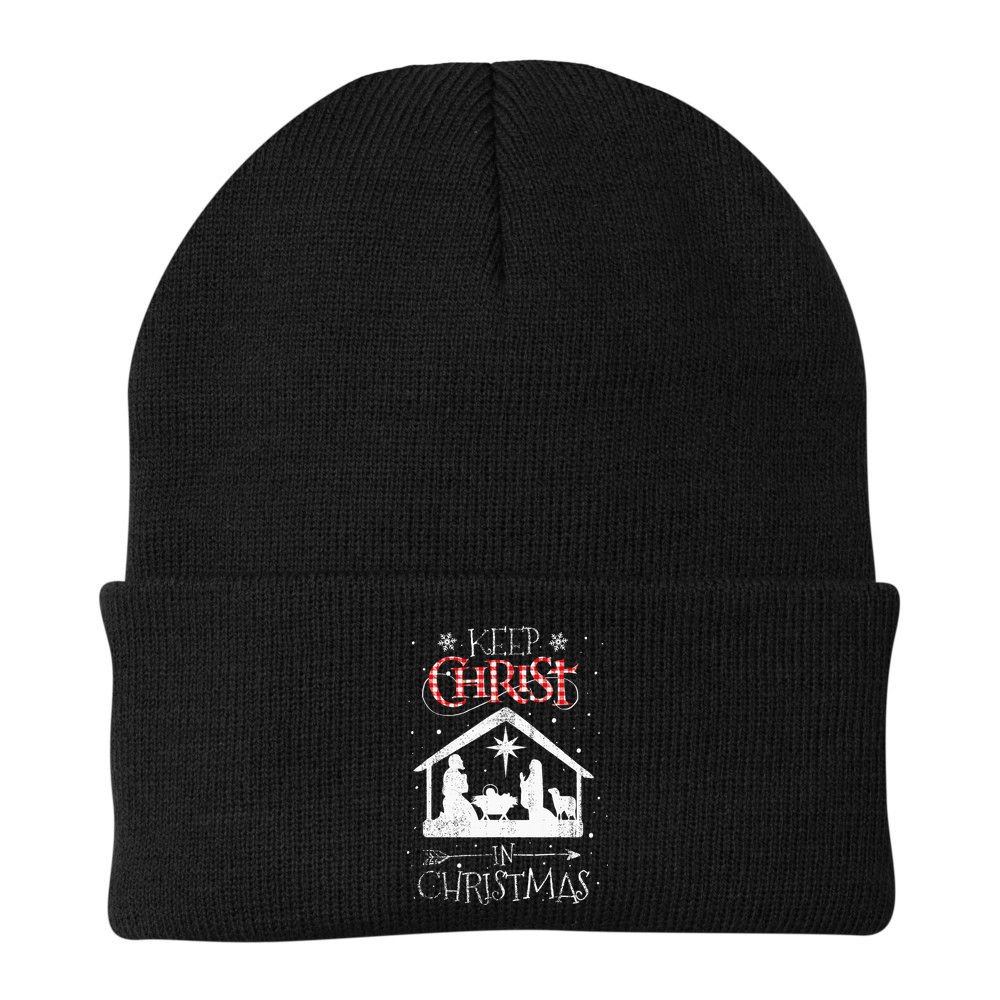 Keep Christ In Christmas Nativity Jesus Christian Christmas Beanie