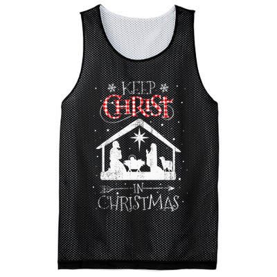 Keep Christ In Christmas Nativity Jesus Christian Christmas Mesh Reversible Basketball Jersey Tank