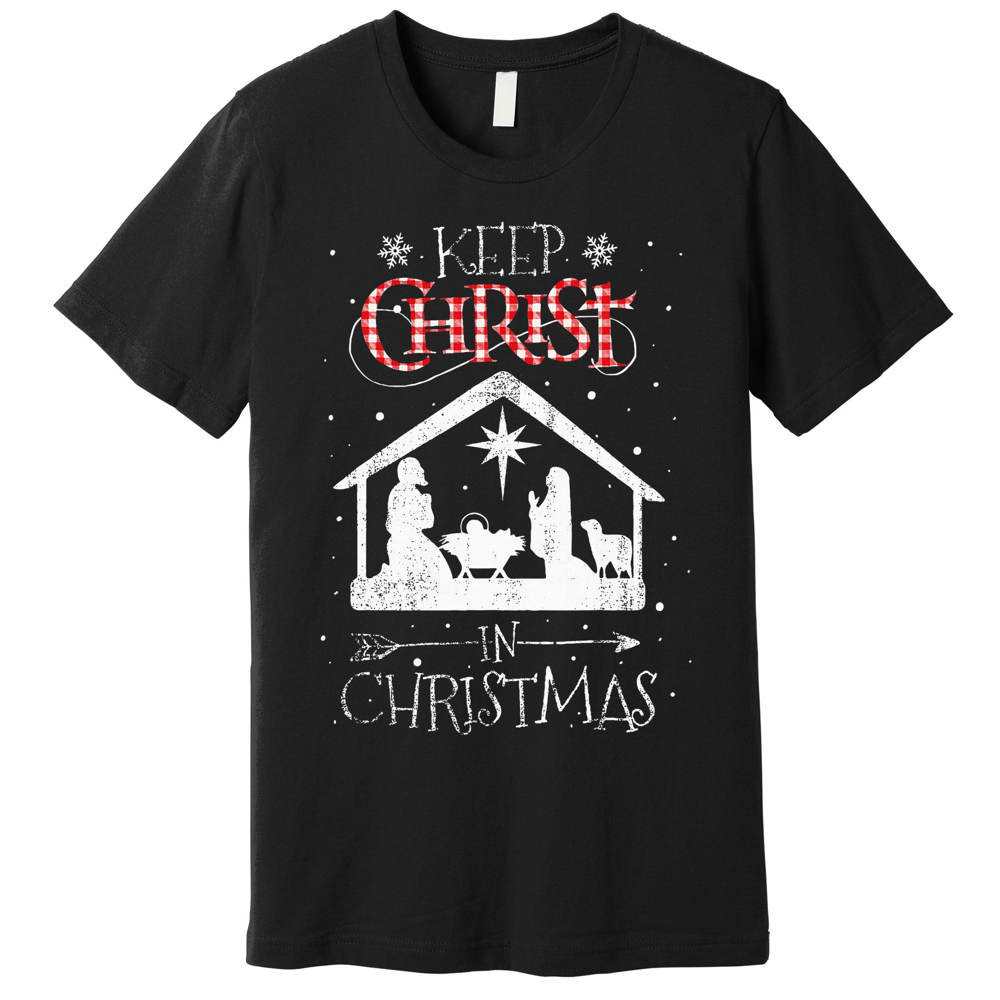 Keep Christ In Christmas Nativity Jesus Christian Christmas Premium T-Shirt