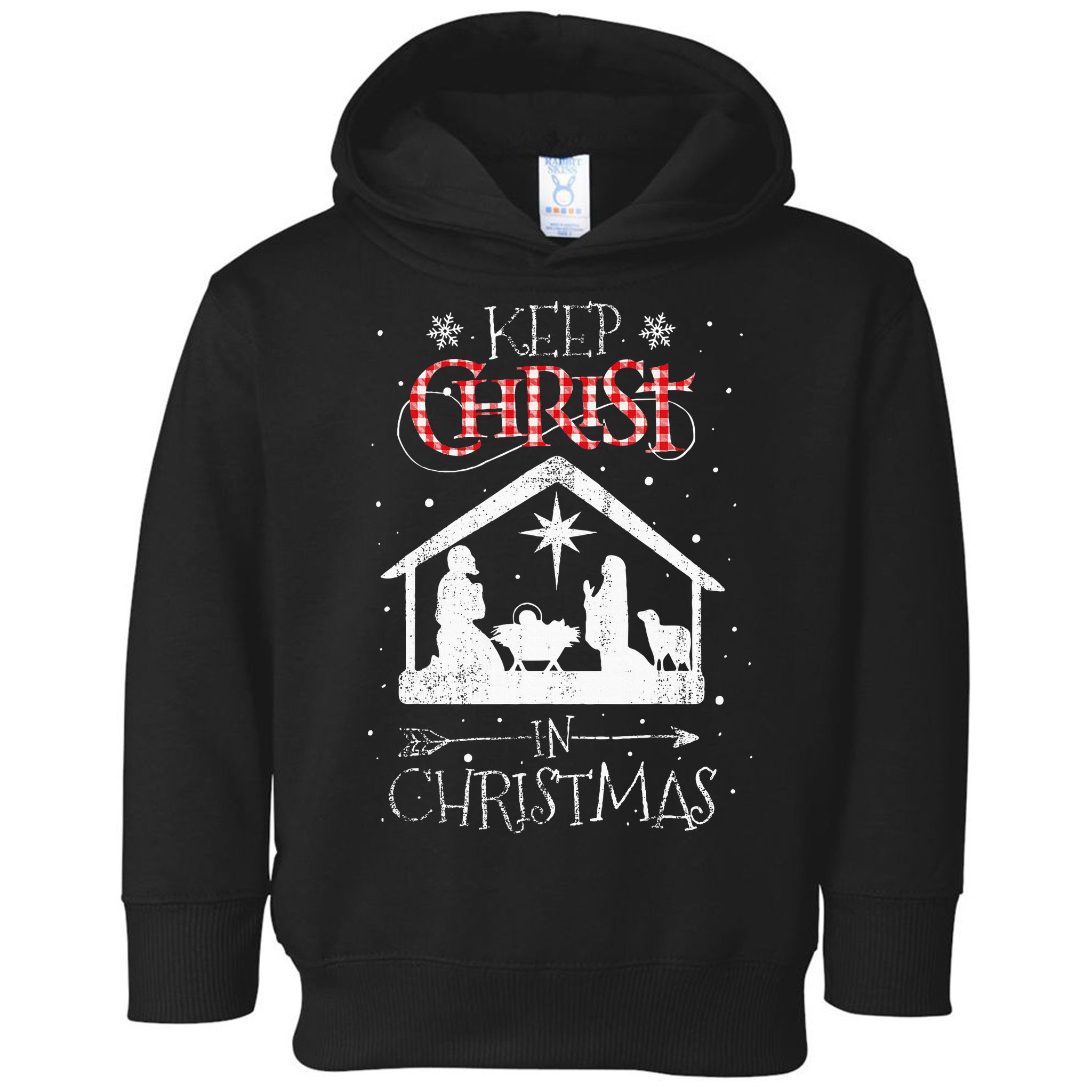 Keep Christ In Christmas Nativity Jesus Christian Christmas Toddler Hoodie