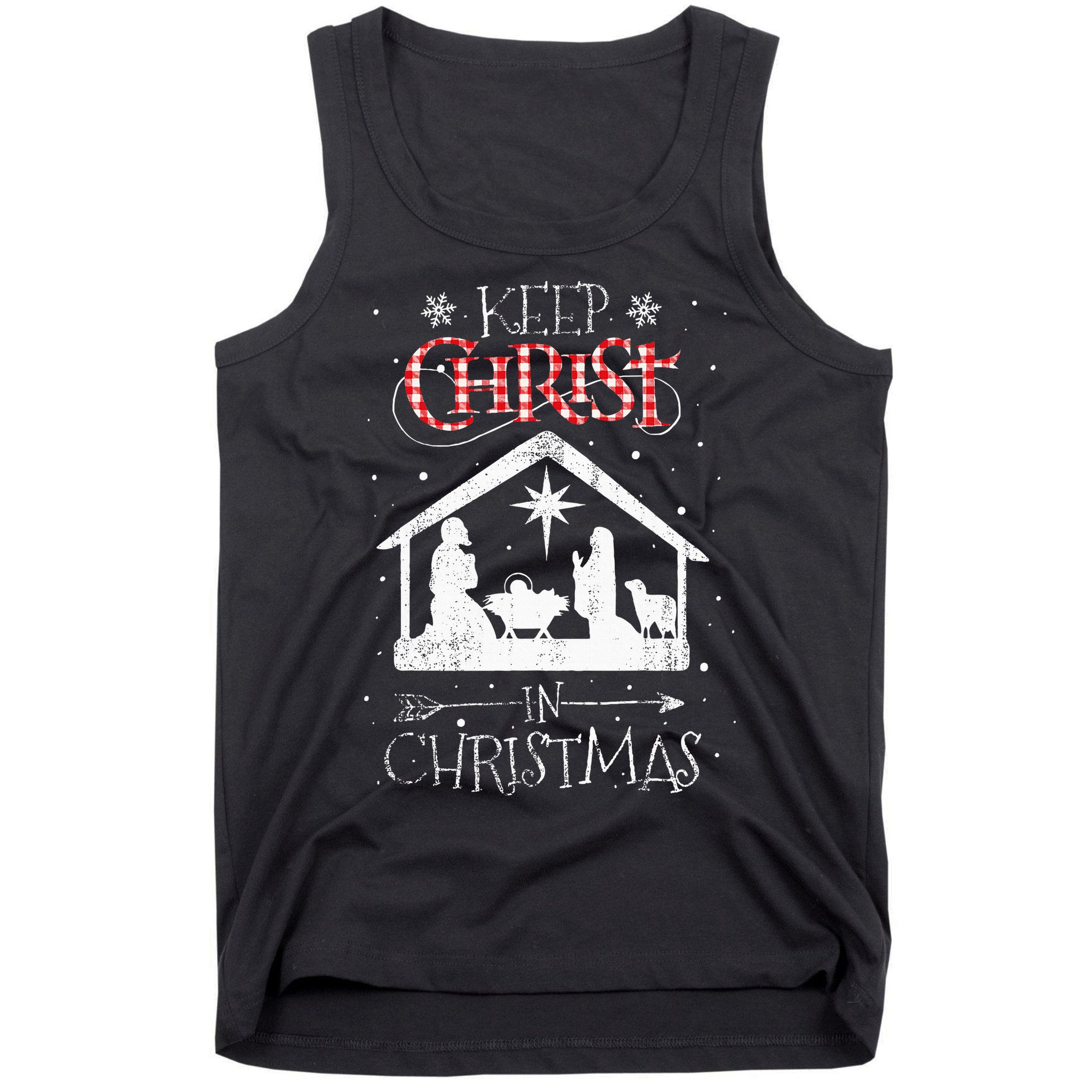 Keep Christ In Christmas Nativity Jesus Christian Christmas Tank Top