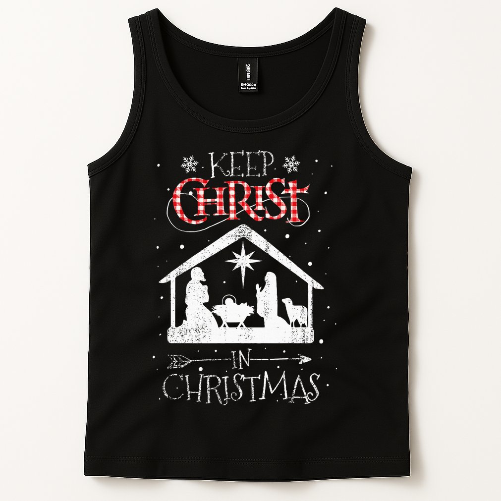 Keep Christ In Christmas Nativity Jesus Christian Christmas Tank Top