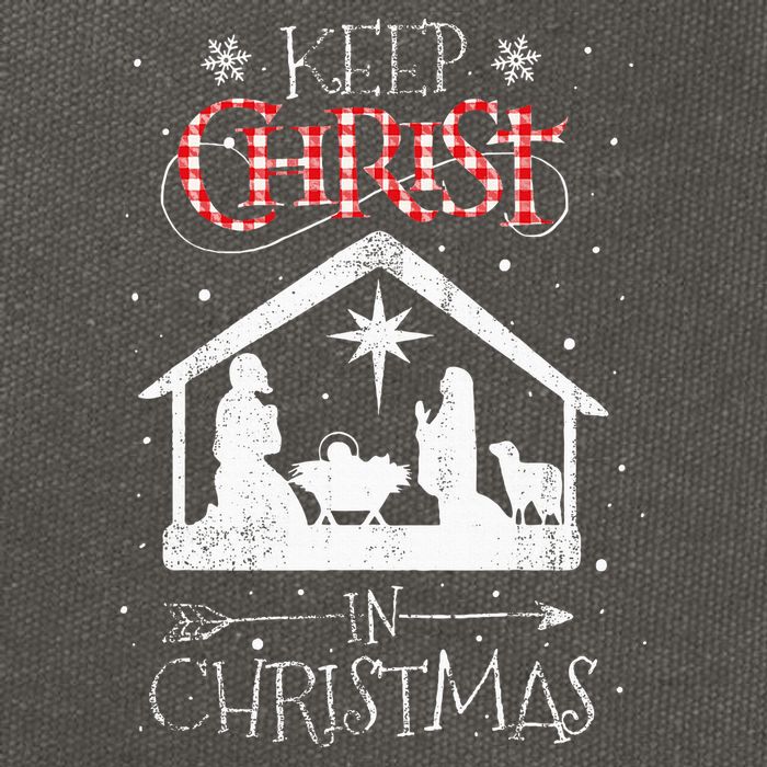 Keep Christ In Christmas Nativity Jesus Christian Christmas Cotton Canvas Backpack