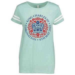 King Charles III Coronation Logo Watch Party Enza Ladies Jersey Football T-Shirt