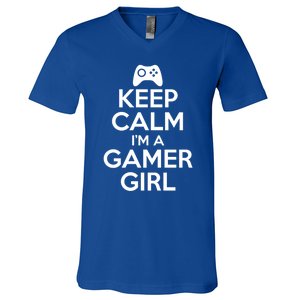 Keep Calm Im A Gamer Gift V-Neck T-Shirt