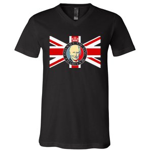 King Charles Iii Gifts Hrh Ciiir Welcome King Charles Iii V-Neck T-Shirt