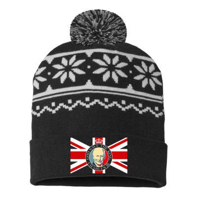 King Charles Iii Gifts Hrh Ciiir Welcome King Charles Iii USA-Made Snowflake Beanie