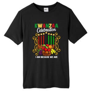 Kwanzaa Celebration I Am Because We Are Happy Kwanzaa Tall Fusion ChromaSoft Performance T-Shirt