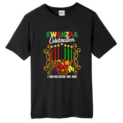 Kwanzaa Celebration I Am Because We Are Happy Kwanzaa Tall Fusion ChromaSoft Performance T-Shirt