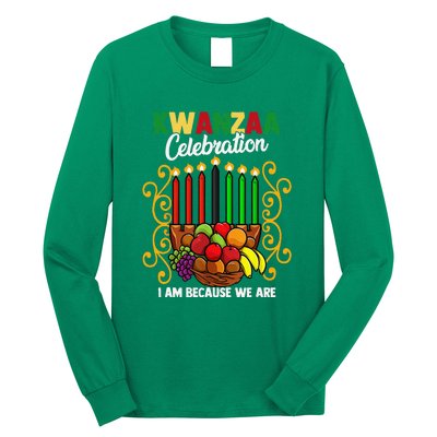 Kwanzaa Celebration I Am Because We Are Happy Kwanzaa Long Sleeve Shirt