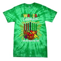 Kwanzaa Celebration I Am Because We Are Happy Kwanzaa Tie-Dye T-Shirt