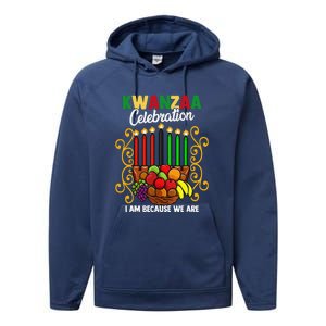 Kwanzaa Celebration I Am Because We Are Happy Kwanzaa Performance Fleece Hoodie