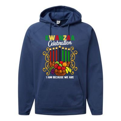 Kwanzaa Celebration I Am Because We Are Happy Kwanzaa Performance Fleece Hoodie