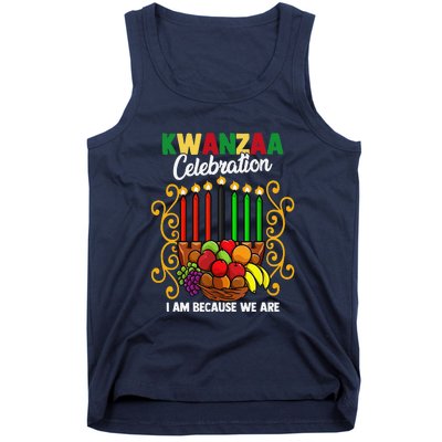 Kwanzaa Celebration I Am Because We Are Happy Kwanzaa Tank Top