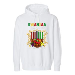 Kwanzaa Celebration I Am Because We Are Happy Kwanzaa Garment-Dyed Fleece Hoodie