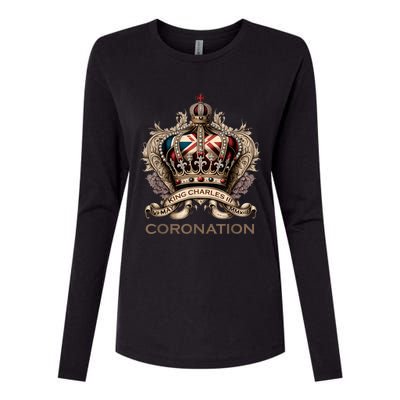 King Charles III British Monarch Royal Coronation Design Womens Cotton Relaxed Long Sleeve T-Shirt