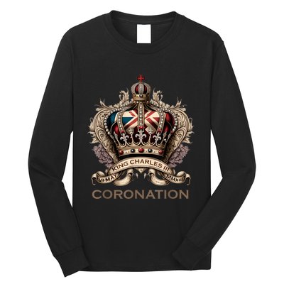 King Charles III British Monarch Royal Coronation Design Long Sleeve Shirt