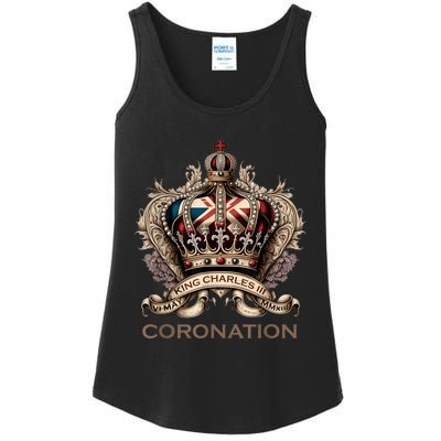 King Charles III British Monarch Royal Coronation Design Ladies Essential Tank