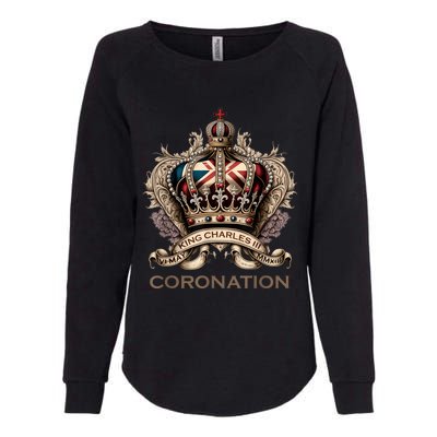 King Charles III British Monarch Royal Coronation Design Womens California Wash Sweatshirt