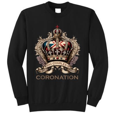 King Charles III British Monarch Royal Coronation Design Tall Sweatshirt