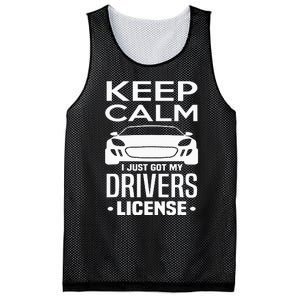 Keep Calm I Just Got My Drivers License Funny New Driver Mesh Reversible Basketball Jersey Tank