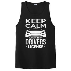 Keep Calm I Just Got My Drivers License Funny New Driver PosiCharge Competitor Tank