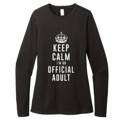 Keep Calm Im An Adult 18th Birthday Gifts Adulting Womens CVC Long Sleeve Shirt