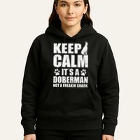 Keep Calm It's A Doberman Not A Freakin' Shark Dog Hoodie