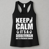 Keep Calm It's A Doberman Not A Freakin' Shark Dog Womens Tank Top