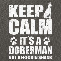 Keep Calm It's A Doberman Not A Freakin' Shark Dog Cotton Canvas Backpack