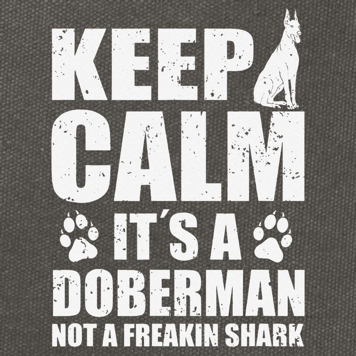 Keep Calm It's A Doberman Not A Freakin' Shark Dog Cotton Canvas Backpack
