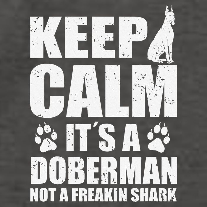 Keep Calm It's A Doberman Not A Freakin' Shark Dog Vector Backpack
