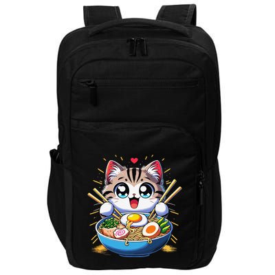 Kawaii Cat Japanese Anime Manga Cat Ramen Impact Tech Backpack