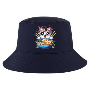 Kawaii Cat Japanese Anime Manga Cat Ramen Cool Comfort Performance Bucket Hat