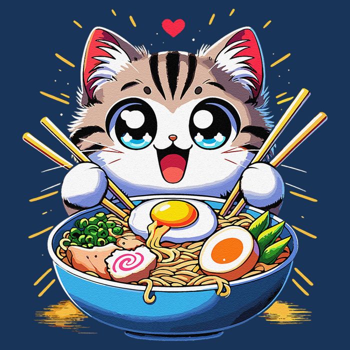 Kawaii Cat Japanese Anime Manga Cat Ramen Beanie