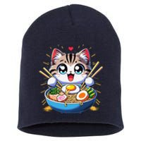 Kawaii Cat Japanese Anime Manga Cat Ramen Short Acrylic Beanie